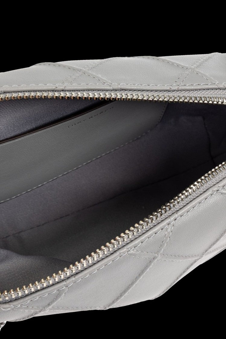 Tory Burch Gray Diamond Leather Camera Bag