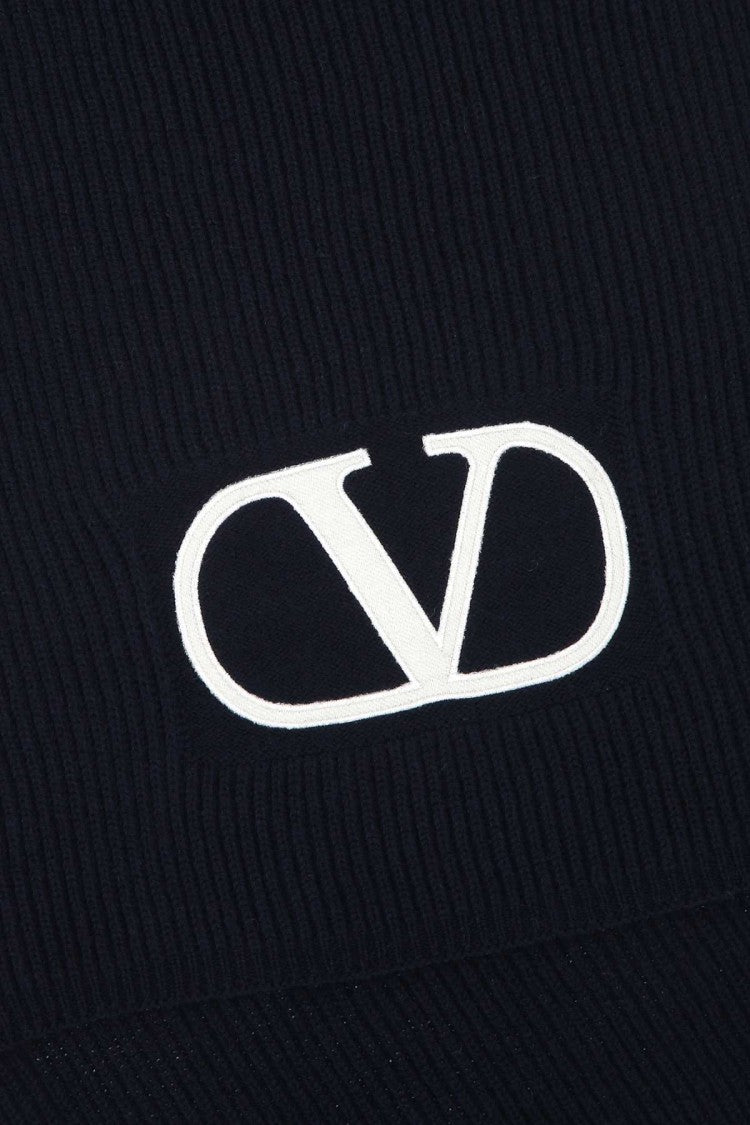Valentino Garavani Midnight Blue Wool Scarf