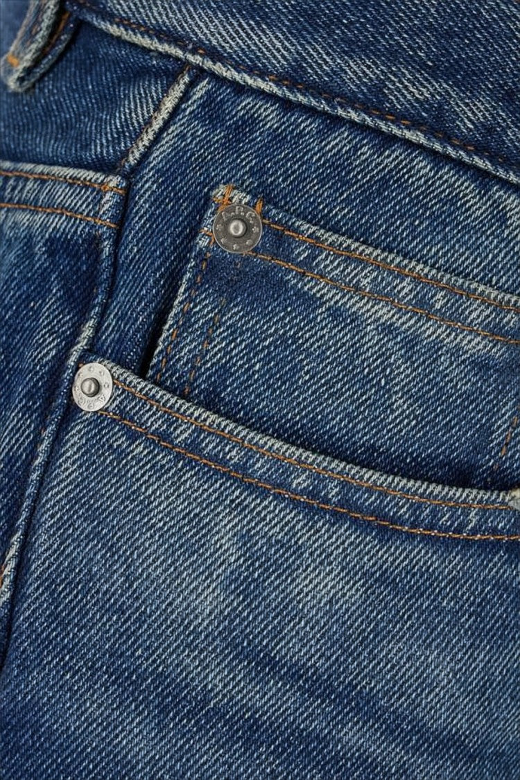 A.P.C. Mid-Blue Straight-Leg Denim Pants With Five-Pocket Design