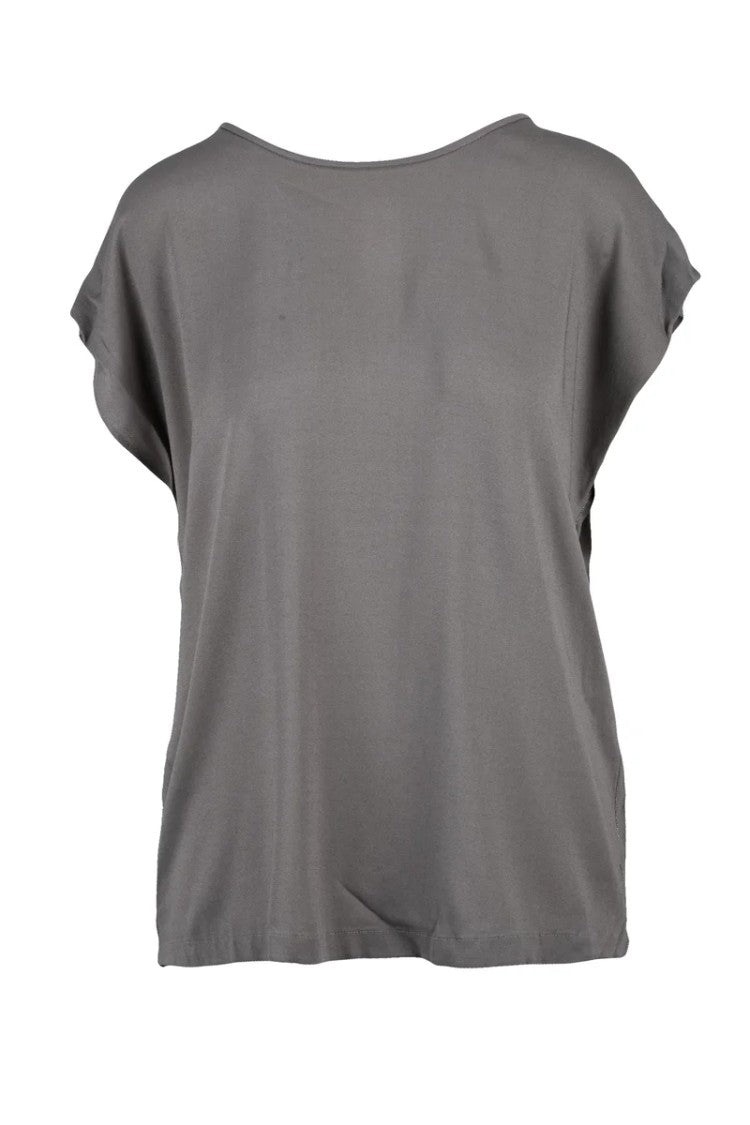 Fabiana Filippi Viscose Stretch Top - Grey