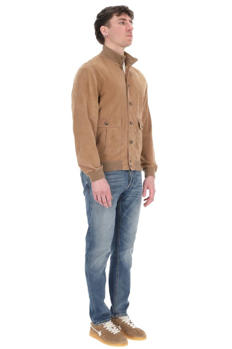 Valstar Classic Suede Jacket With Button-Up Front And Flap Pockets