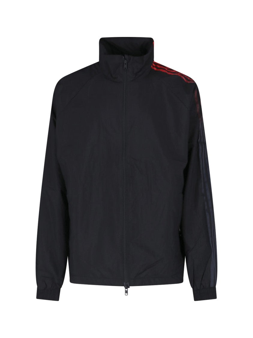 Y-3 Black Gradient 3 Stripes Zip-Through Knit Sweatshirt