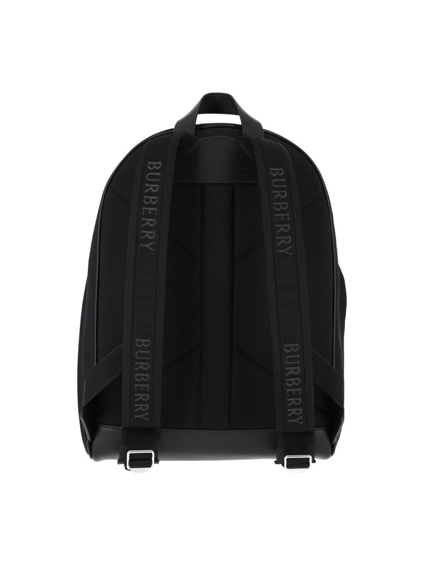 Burberry Black Fabric Logo Backpack