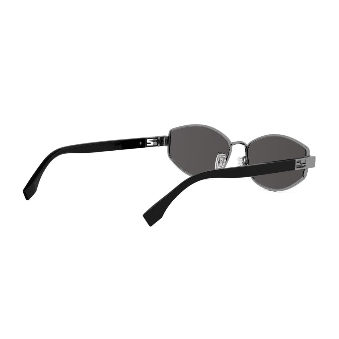 Fendi Silver Tube Fe40216u Geometric Metal Sunglasses