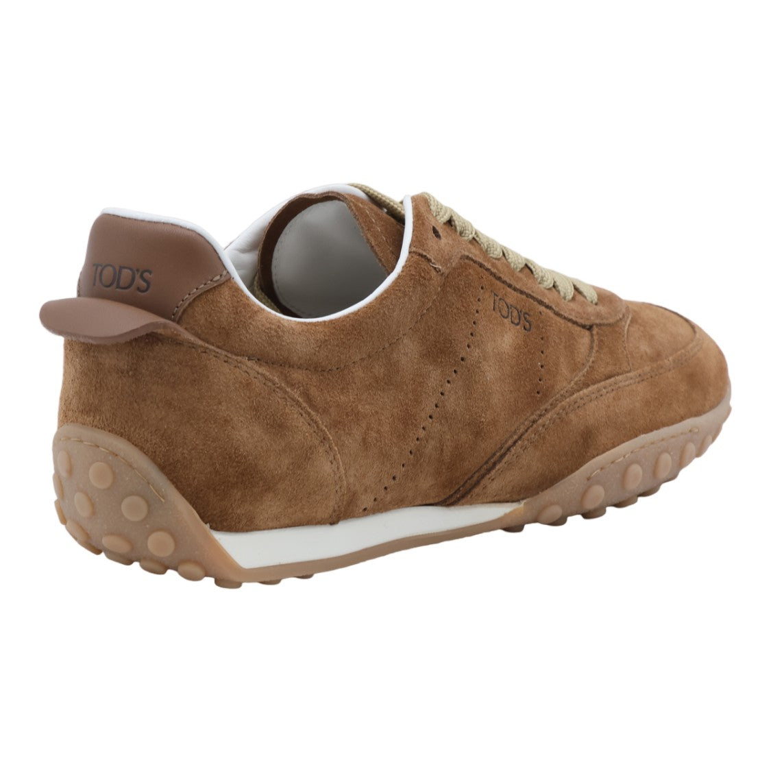 Tod's Suede Sneakers With Textured Rubber Sole
