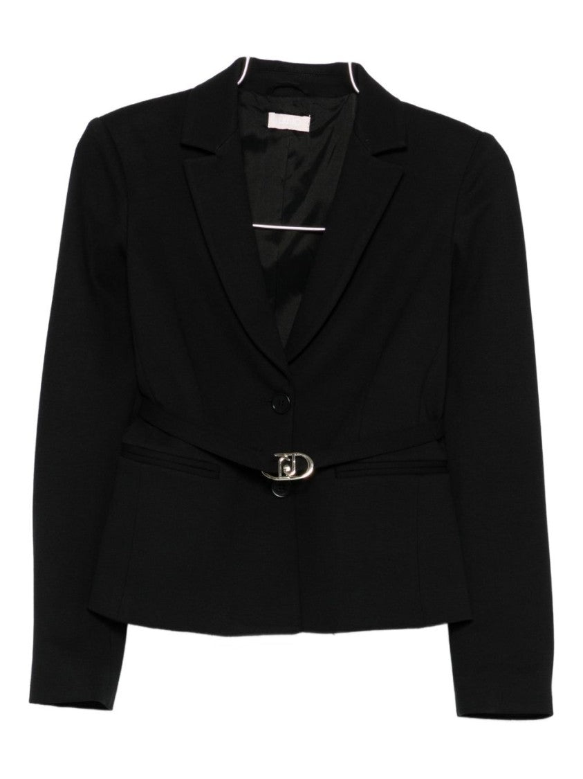 Liu Jo Tailored Black Jacket With Structured Silhouette