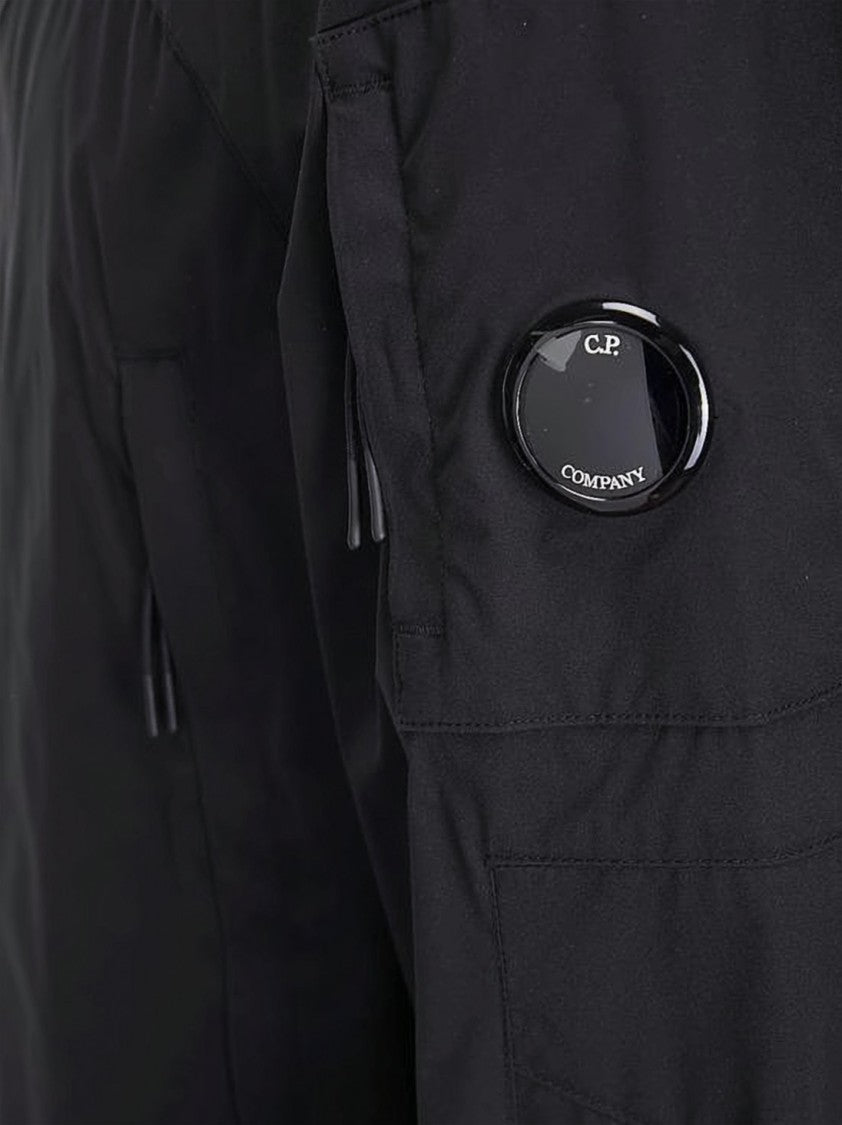 C.P. Company Lightweight Black Jacket With Adjustable Hood And Zippered Pockets