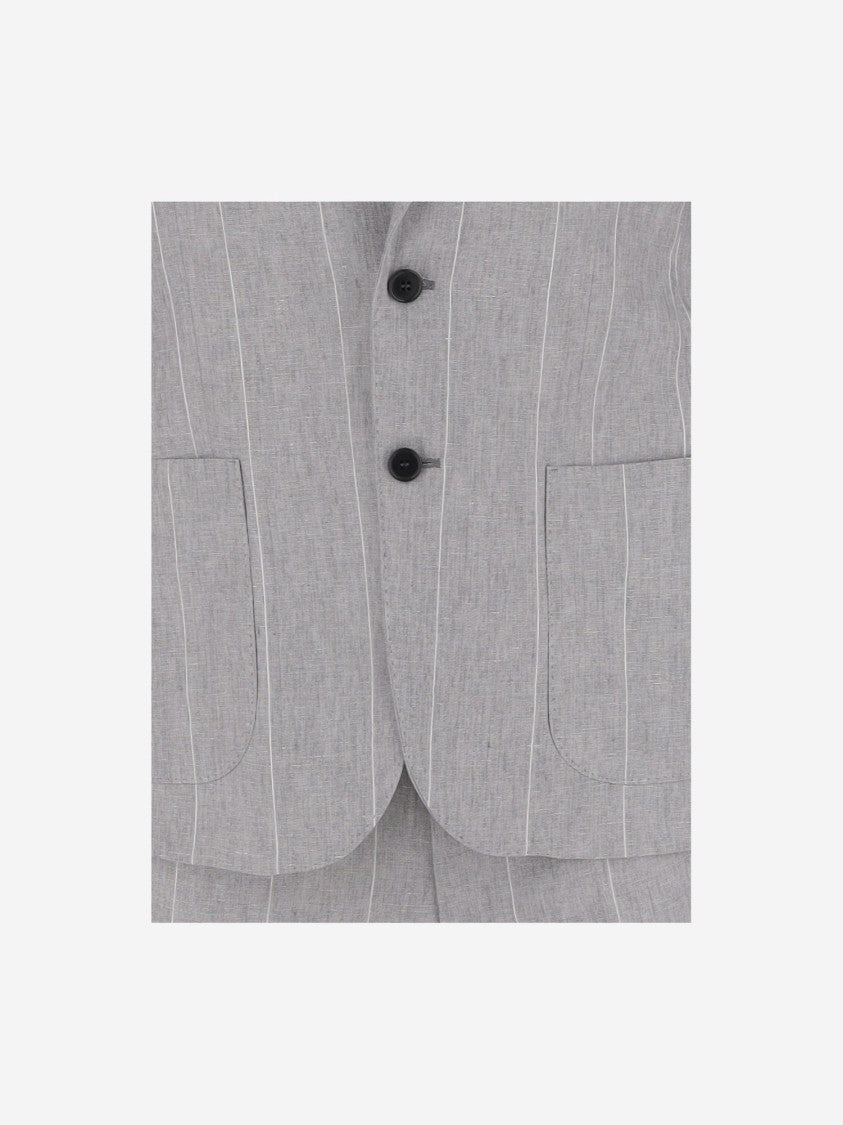 Brian Dales Linen Pinstripe Suit