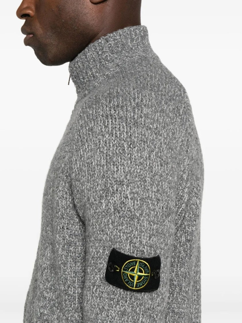 Stone Island Logo-Patch Cardigan