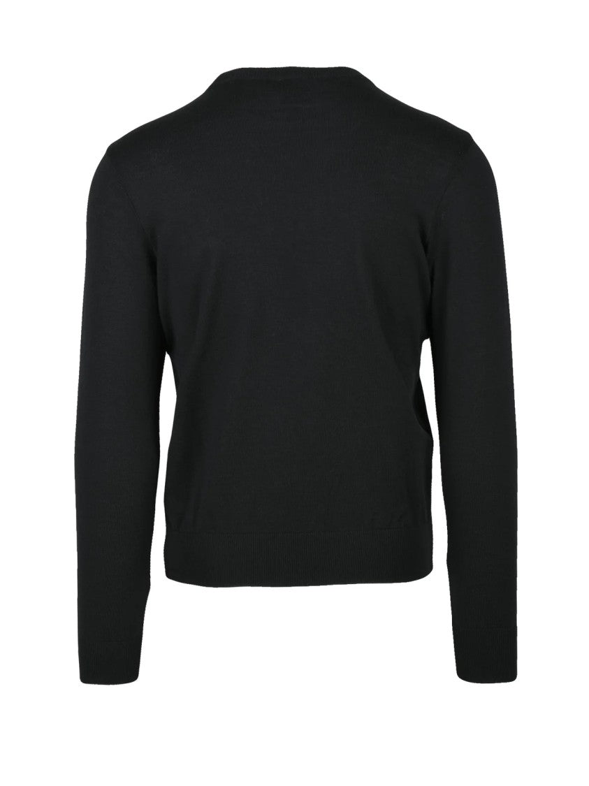 Paul & Shark Crew Neck Sweater In Fine Virgin Wool With Minimalist Design