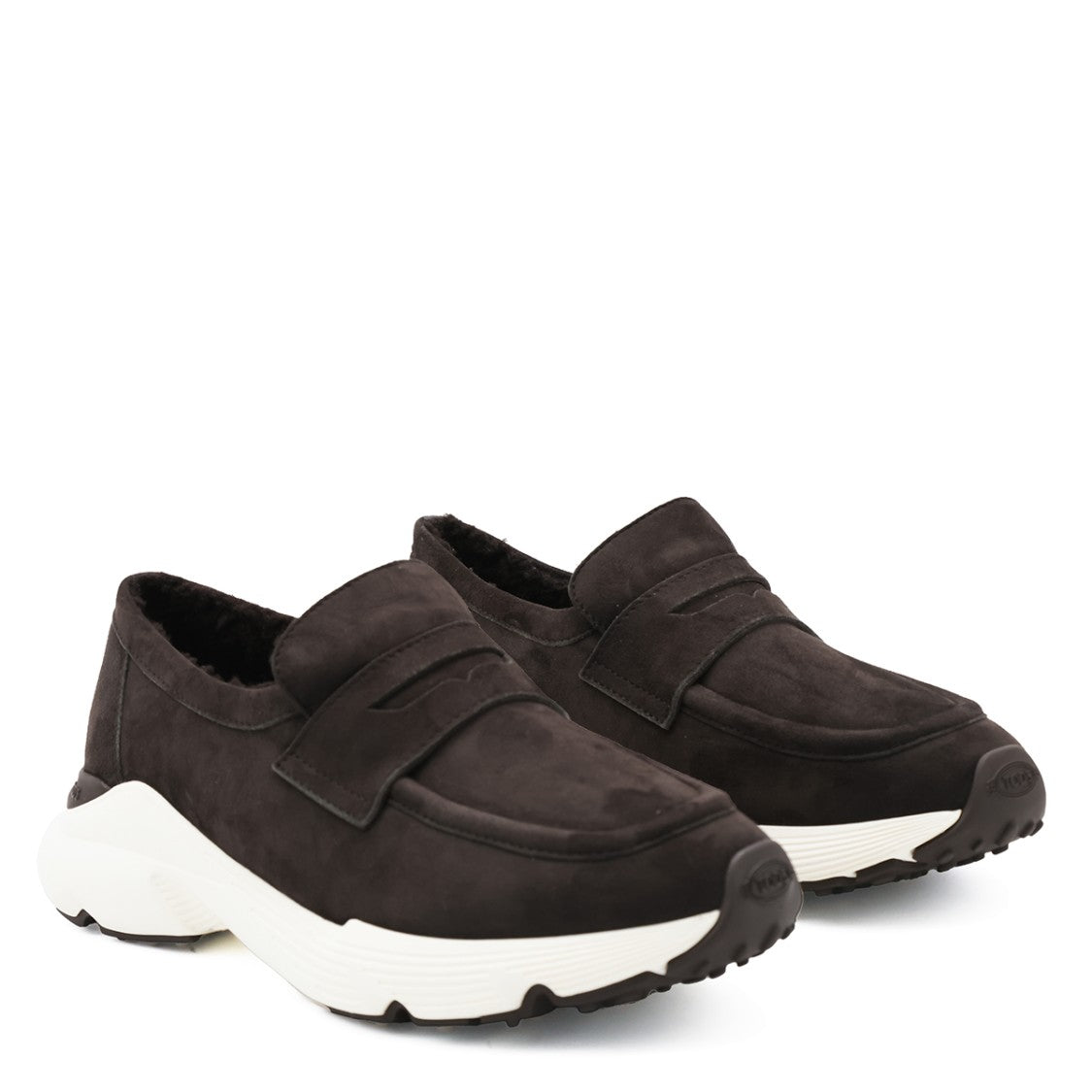 Tod's Suede Moccasin Penny Strap Sneakers