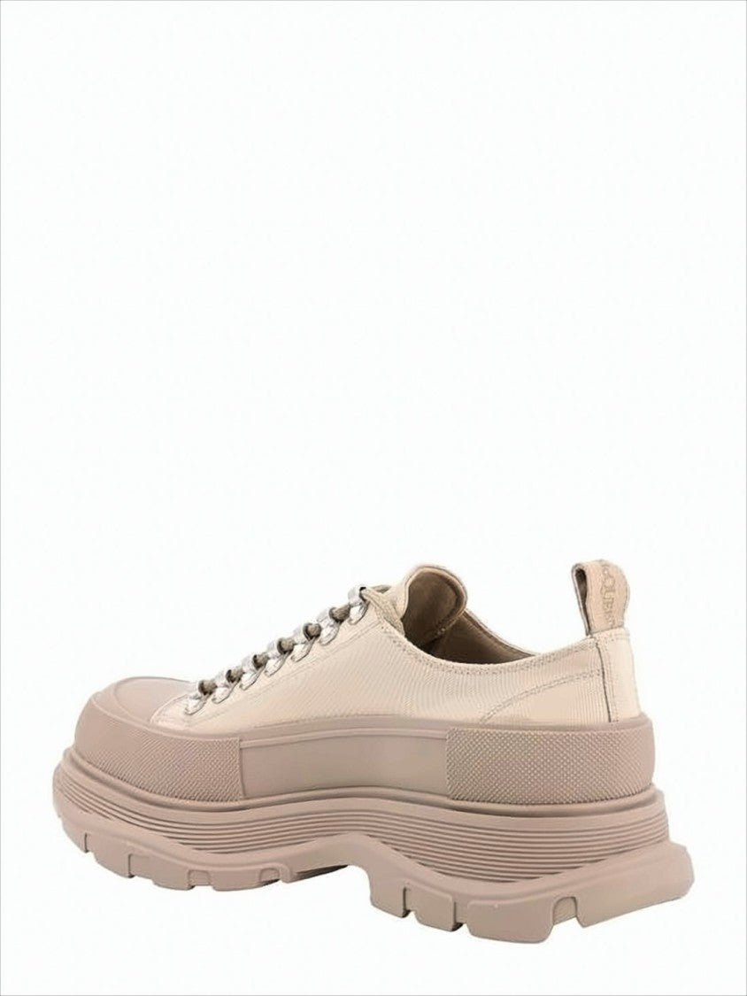 Alexander Mcqueen Monochrome Sneakers With Textured Sole