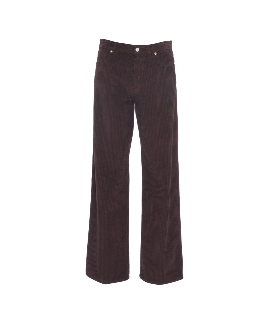 Nine In The Morning Wide-Leg Corduroy Pants With Classic Five-Pocket Design