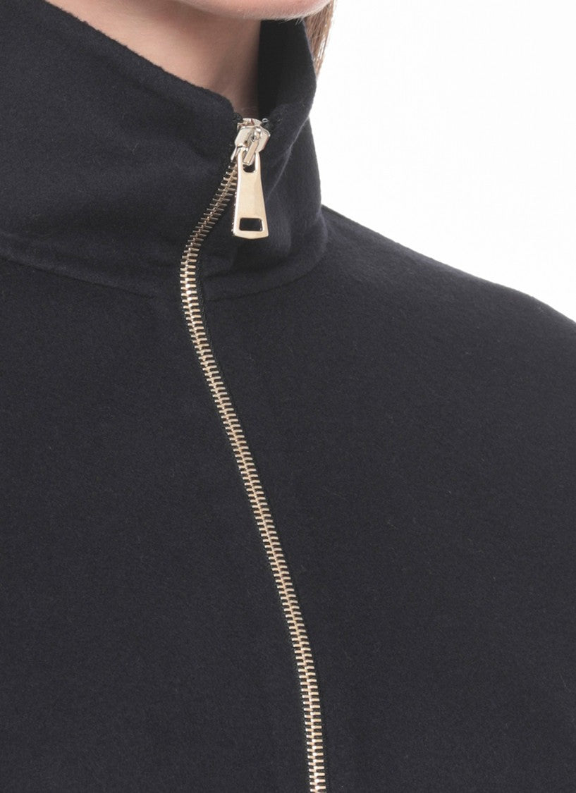 Fabiana Filippi Blue Virgin Wool Zip Jacket