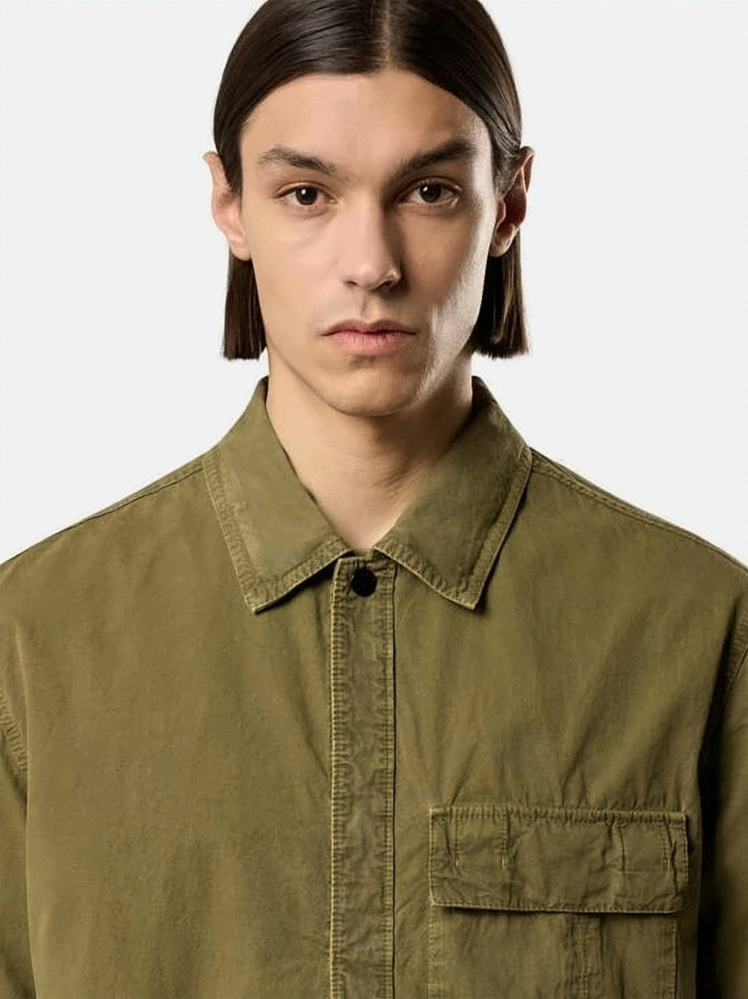 Stone Island Boxy Brown Short-Sleeve Shirt