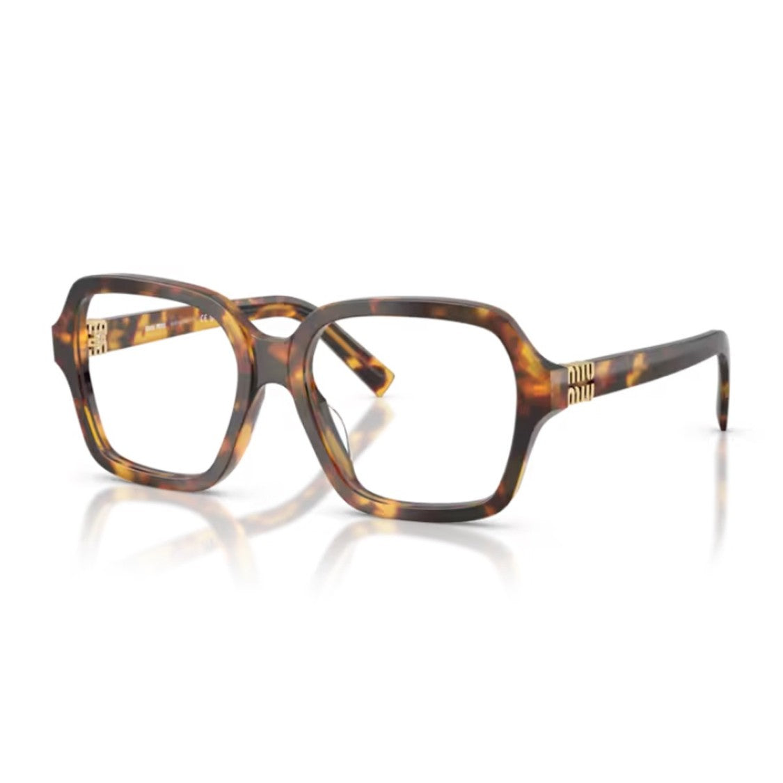 Miu Miu Havana Miu Regard Acetate Square Sunglasses