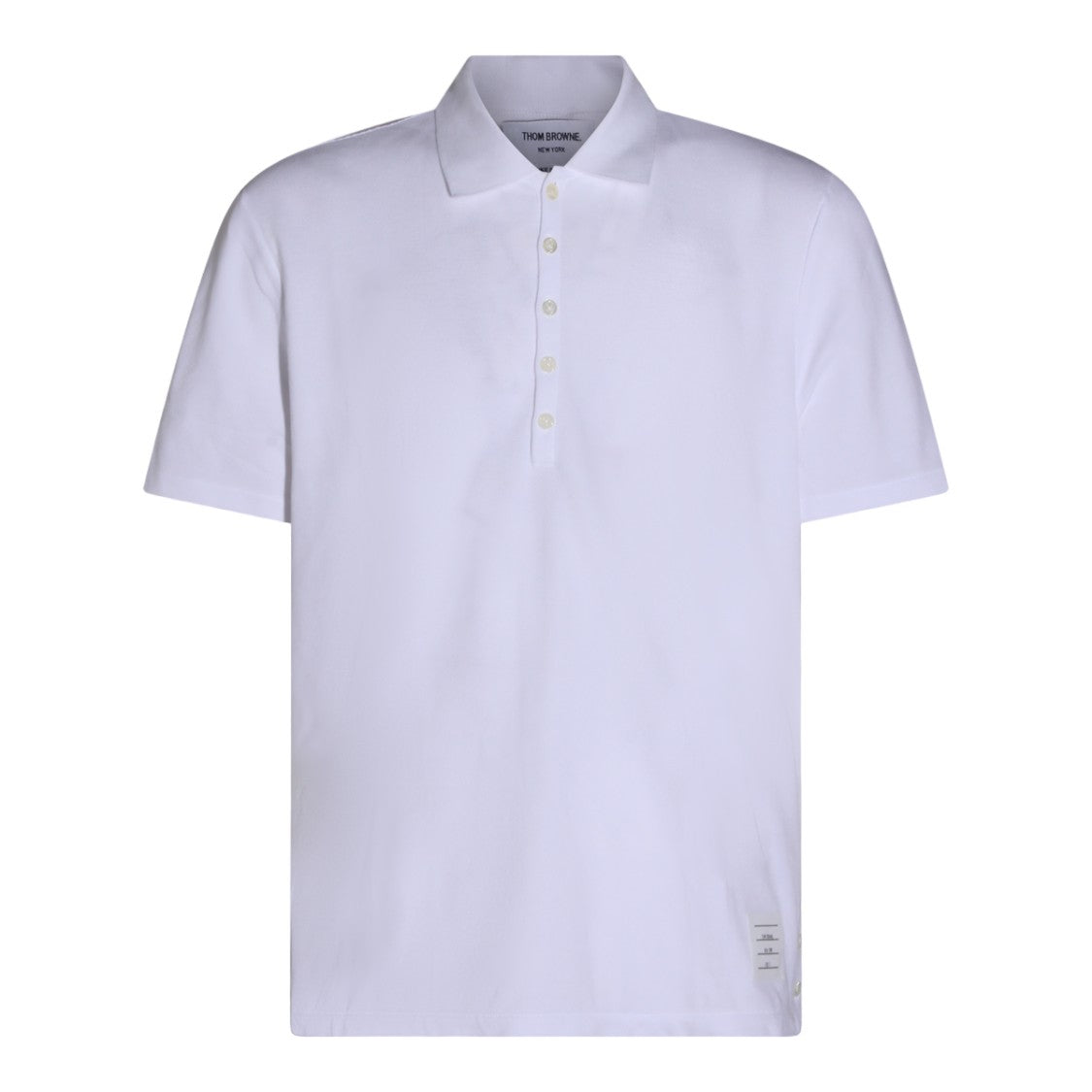 Thom Browne Minimalist White Polo With Design