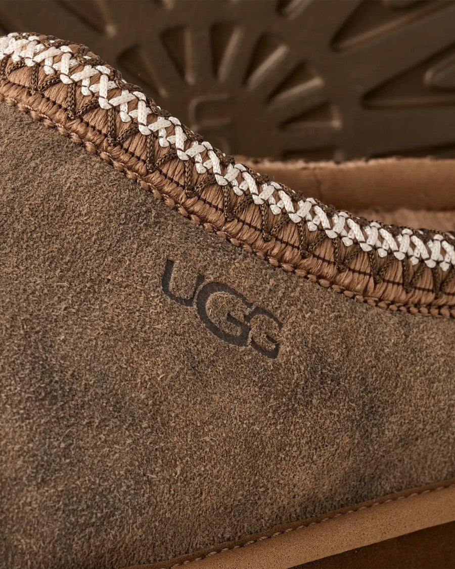 Ugg Suede Slip-On Sabot With Uggbraid Detail