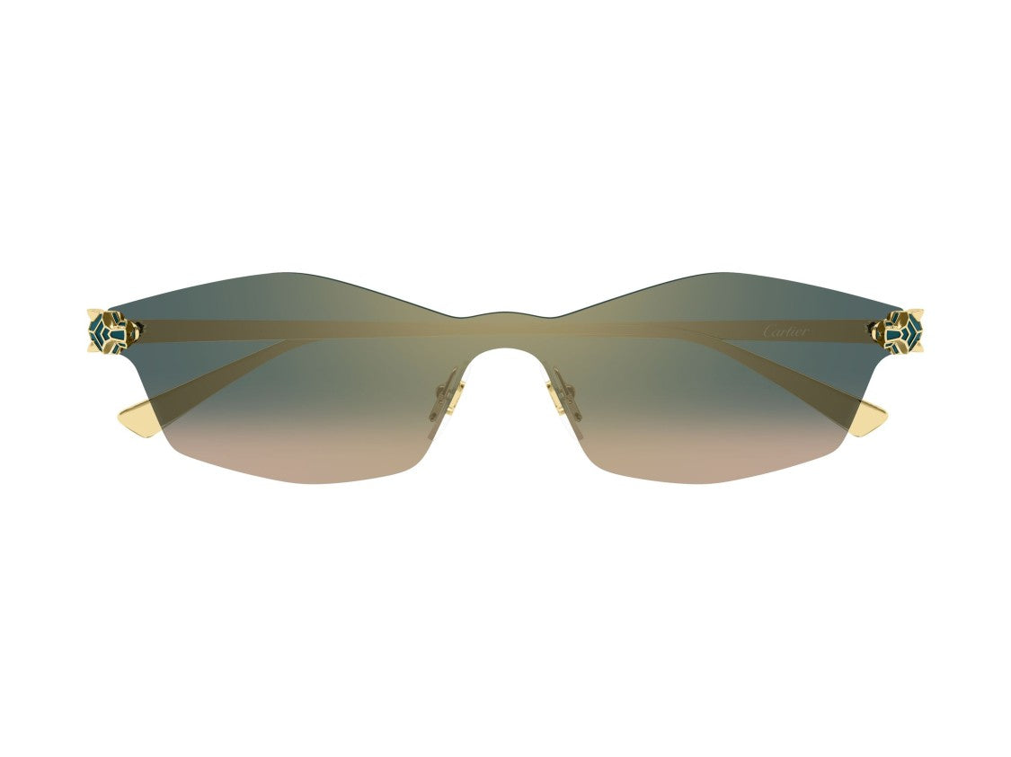 Cartier Gold Ct0678s Rimless Gradient Sunglasses