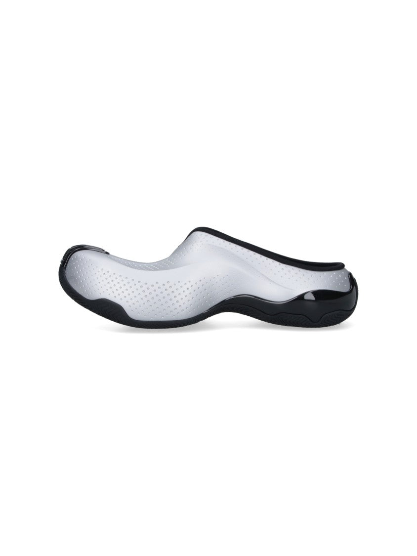 Balenciaga Metallic Silver Sneakers With Chunky Sole