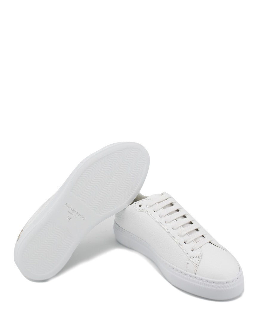 Fabiana Filippi Green And Beige Hand-Painted Sneakers