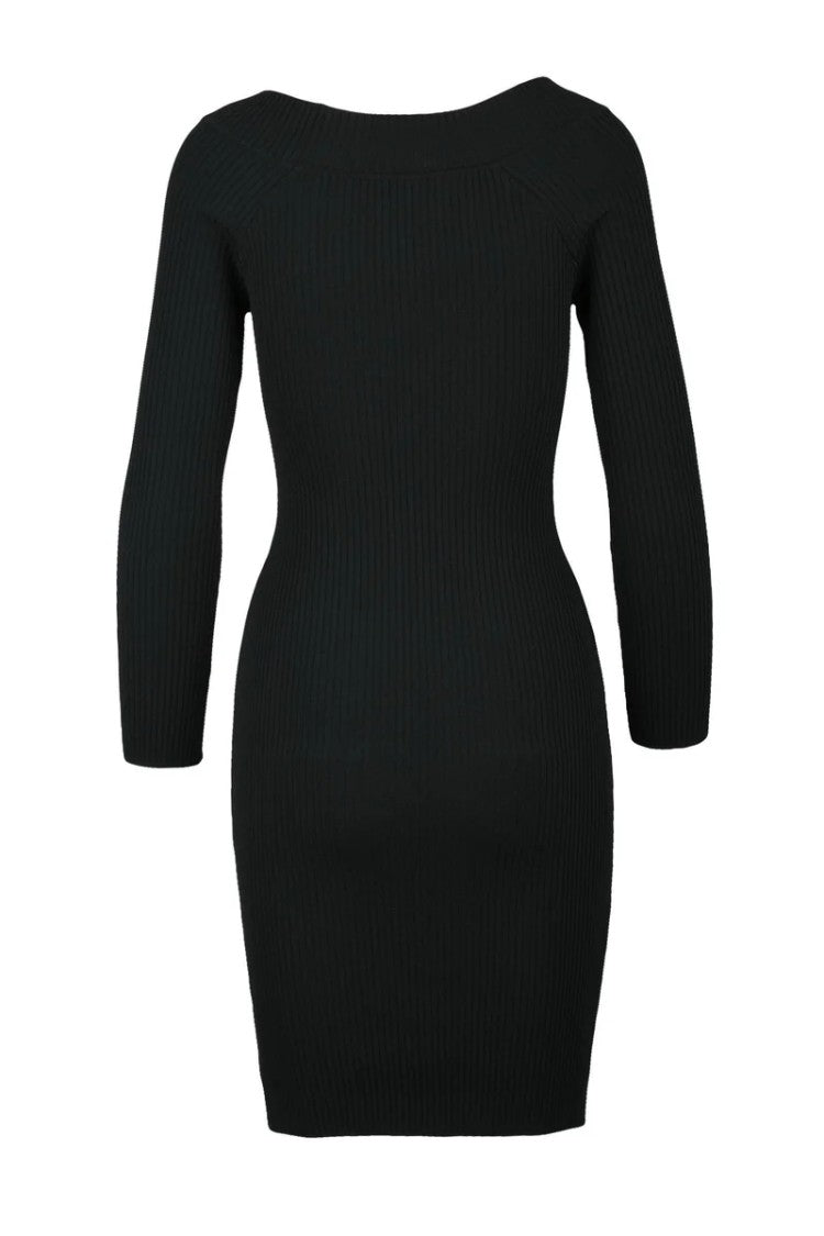 Alberta Ferretti Knit Sheath Dress - Black
