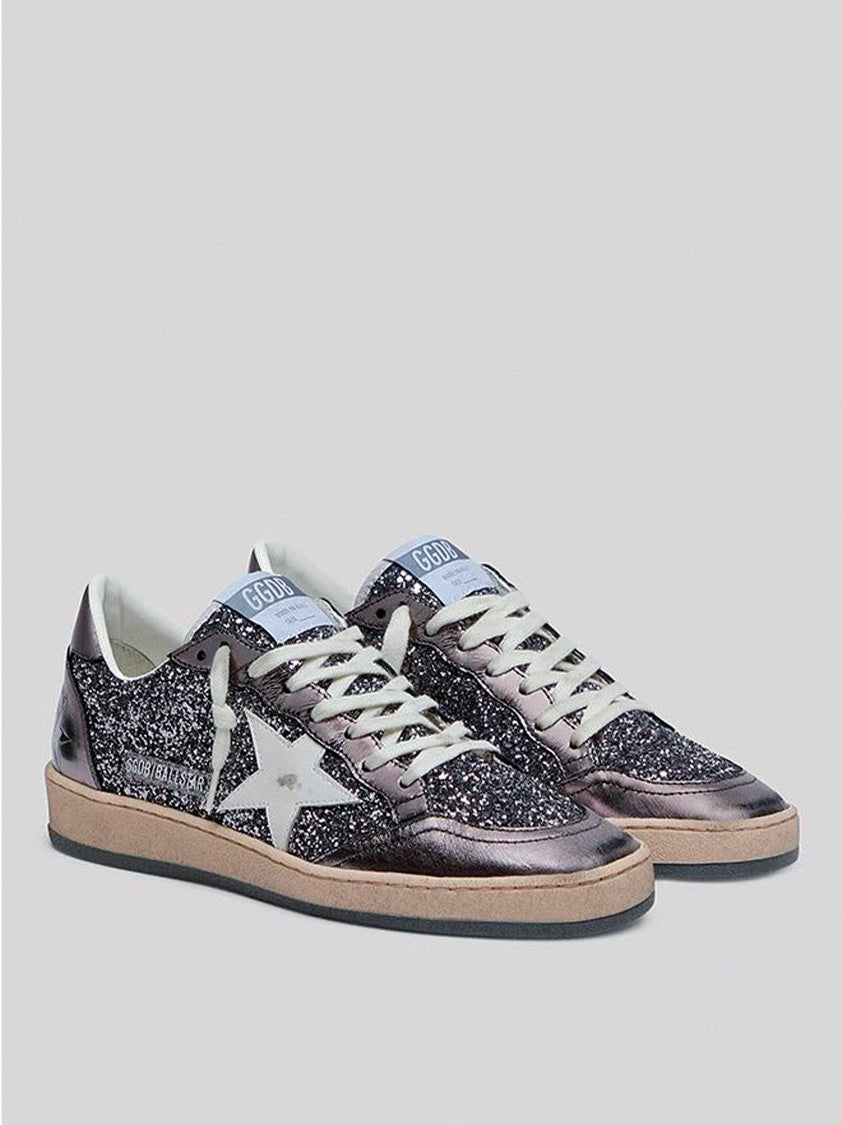 Golden Goose Glitter Leather Sneakers