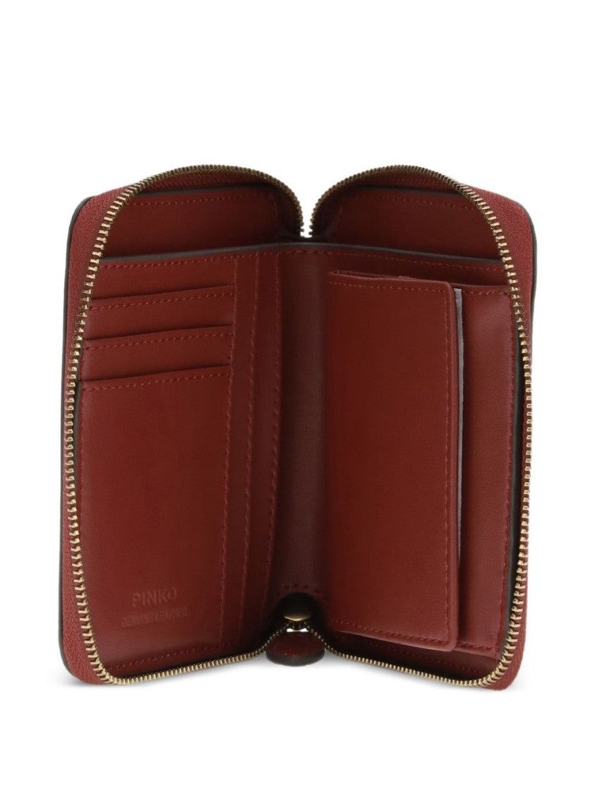 Pinko Brown Leather Gold-Tone Wallet
