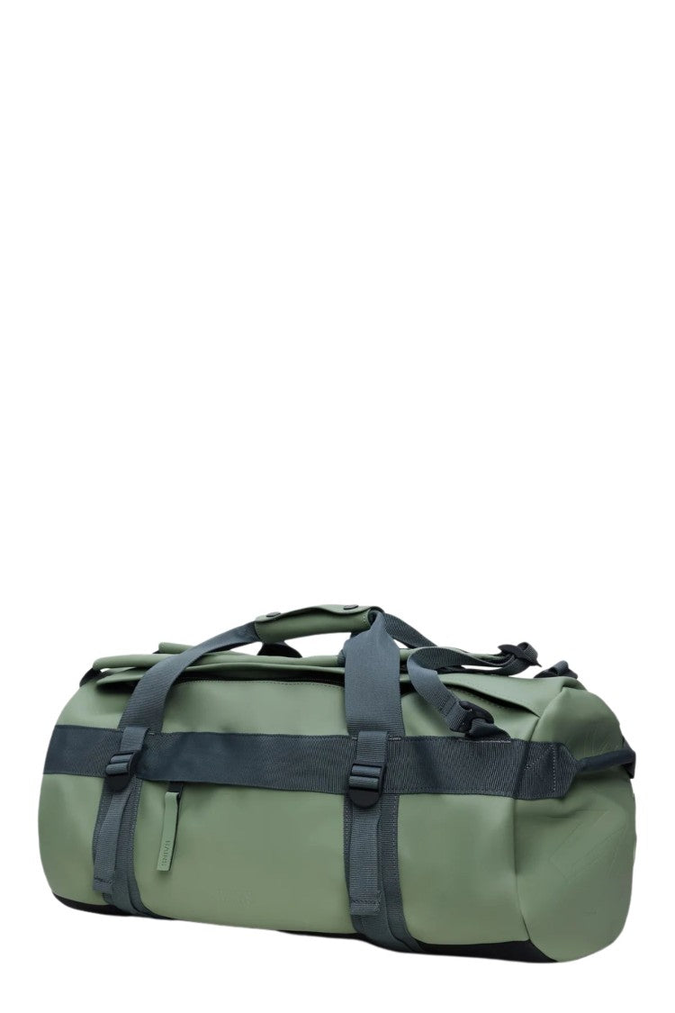 Rains Light Green Texel Duffel Small Two-Way Zip Polyester Duffle Bag