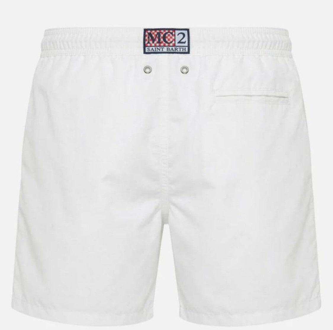Mc2 Saint Barth White Gustavia Embroidery Swim Shorts