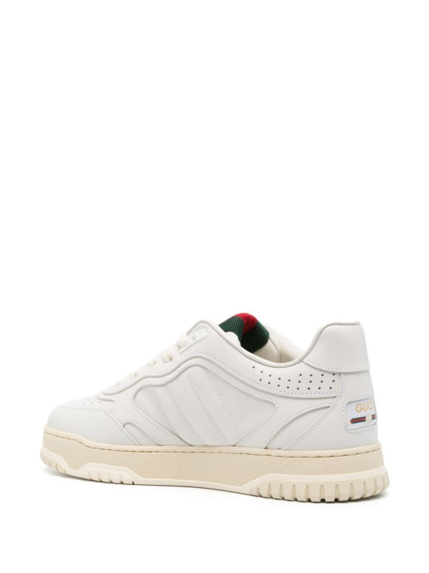 Gucci Re-Web Leather Sneakers With Signature Web Detailing