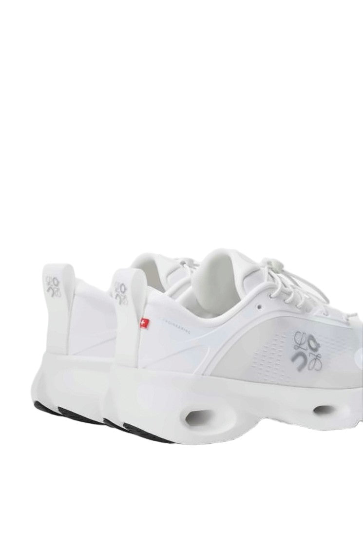 Loewe Modern White Sneakers With Perforated Design