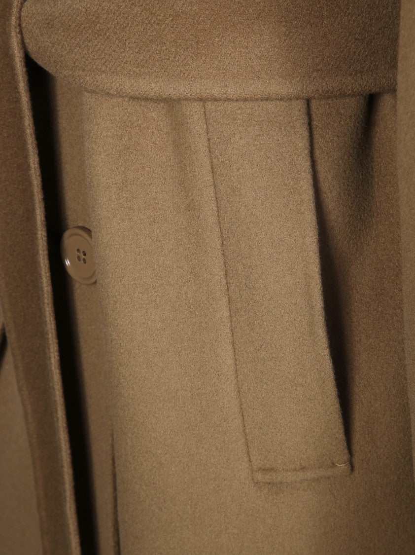 Max Mara Double-Breasted Tailored Coat With Wide Lapels