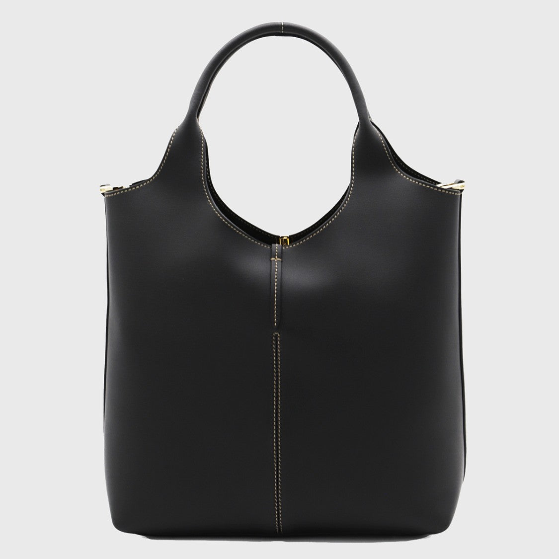 Tod's Structured Handbag With Rounded Top Handle And Gold-Tone Accent