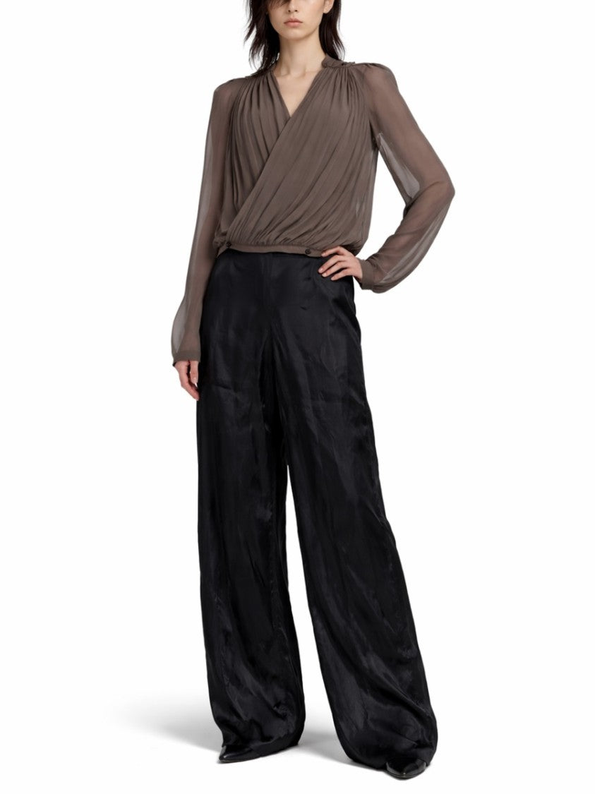 Rick Owens Neutrals Mary Draped Sheer Sleeves Jacket