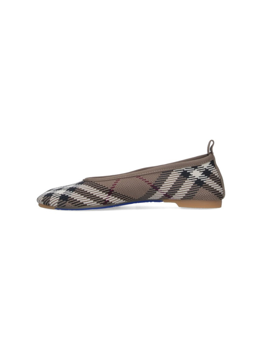 Burberry "Baby Check" Ballet Flats – Brown