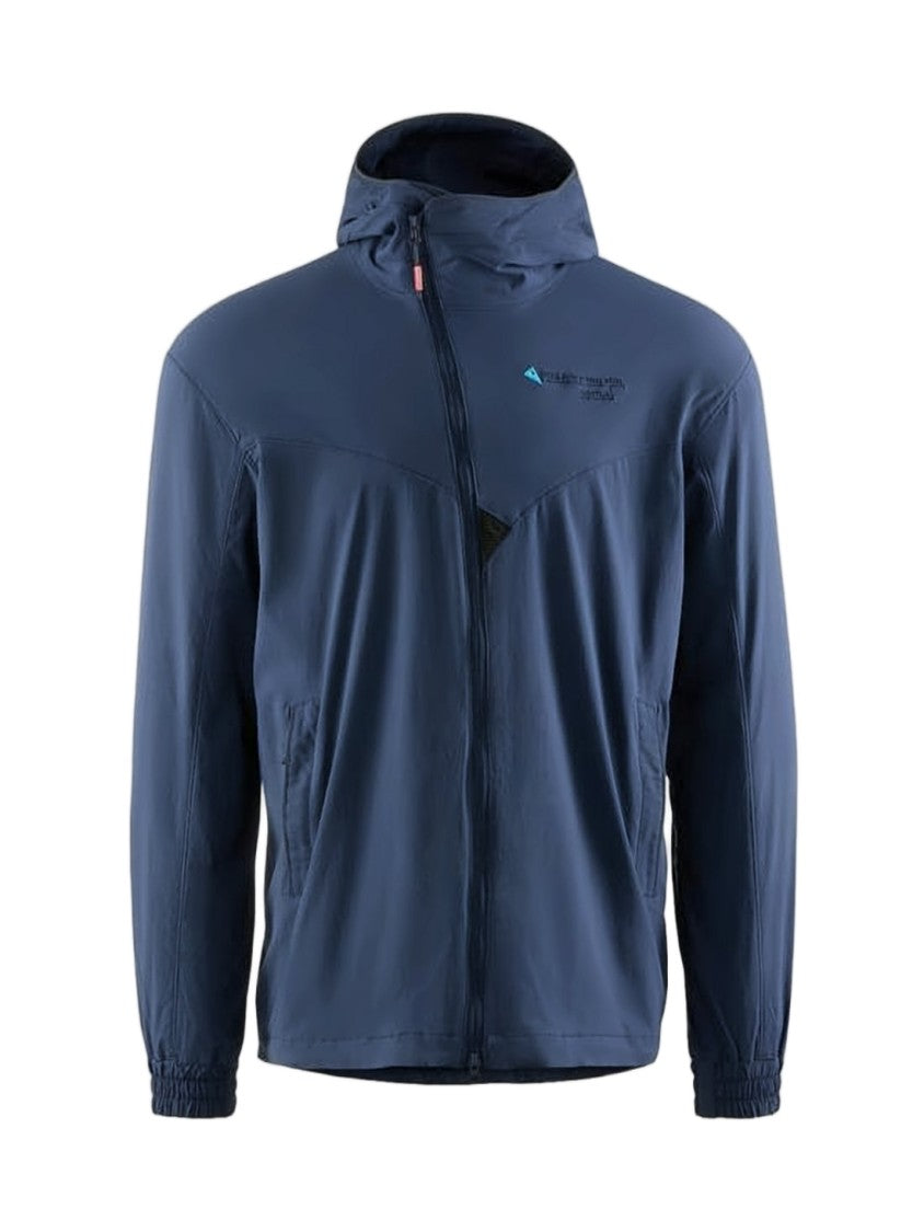Klattermusen Streamlined Blue Klattermusen Jacket With Full Front Zipper And Hood