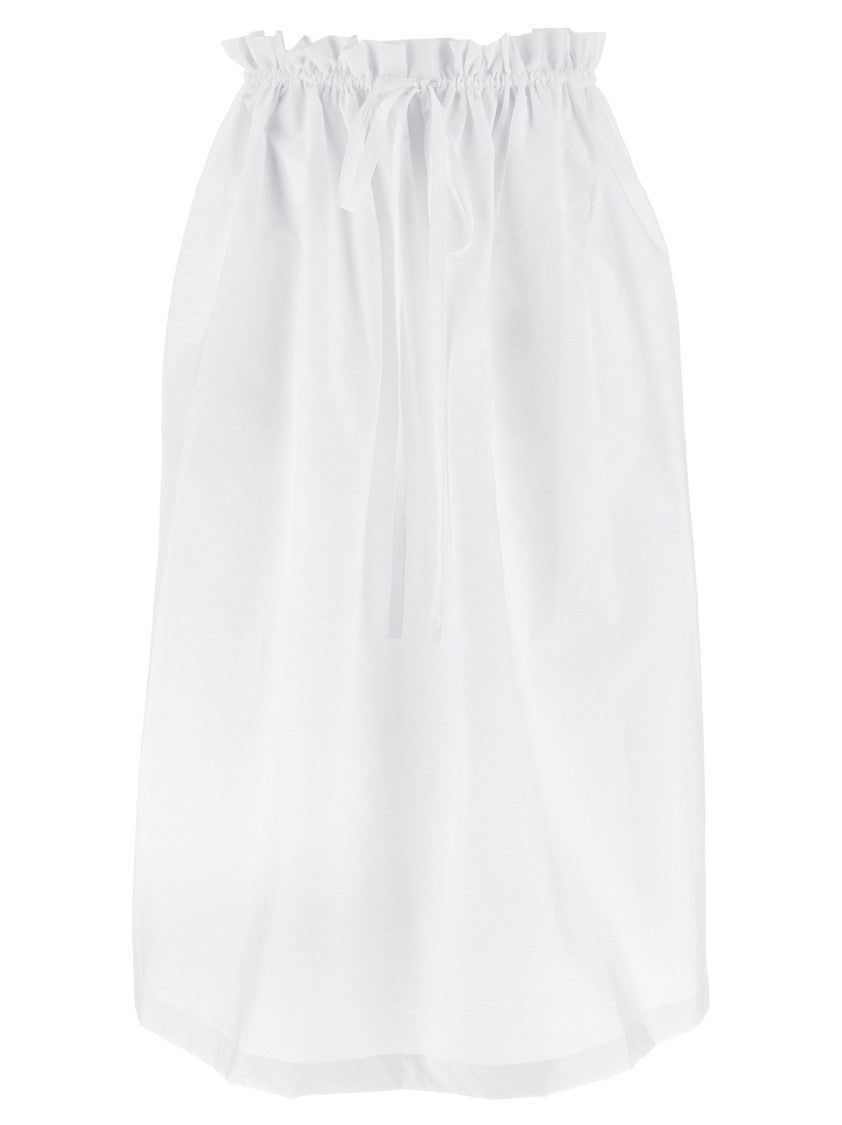 Fabiana Filippi Bag Style Midi Skirt With Drawstring Waist