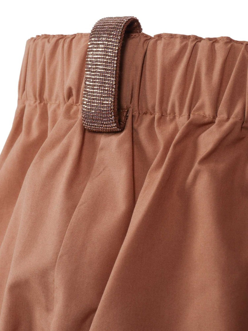 Fabiana Filippi Vimini Popline Elastic Wide Straight-Leg Pants