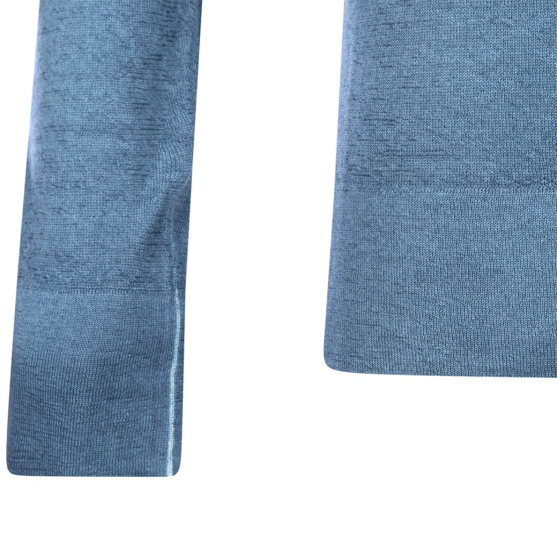 Malo Light Blue Cashmere Sweater With Ribbed Hems And Regular Fit