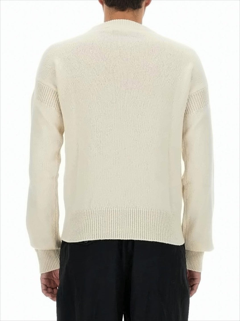 Marni Wool Sweater With Abstract Pattern And Boxy Fit