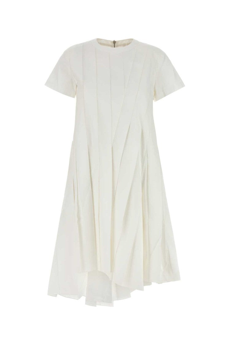 Sacai White Poplin Dress