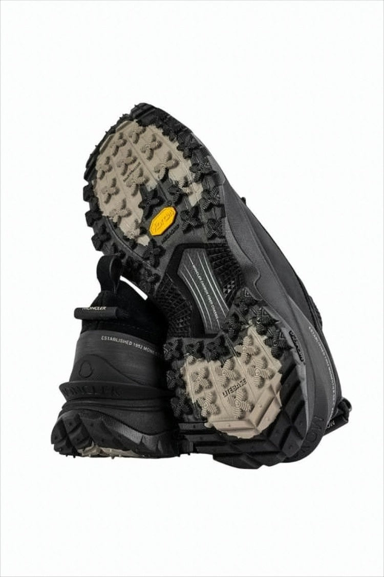 Moncler Low-Profile Black Sneakers With Rugged Rubber Sole