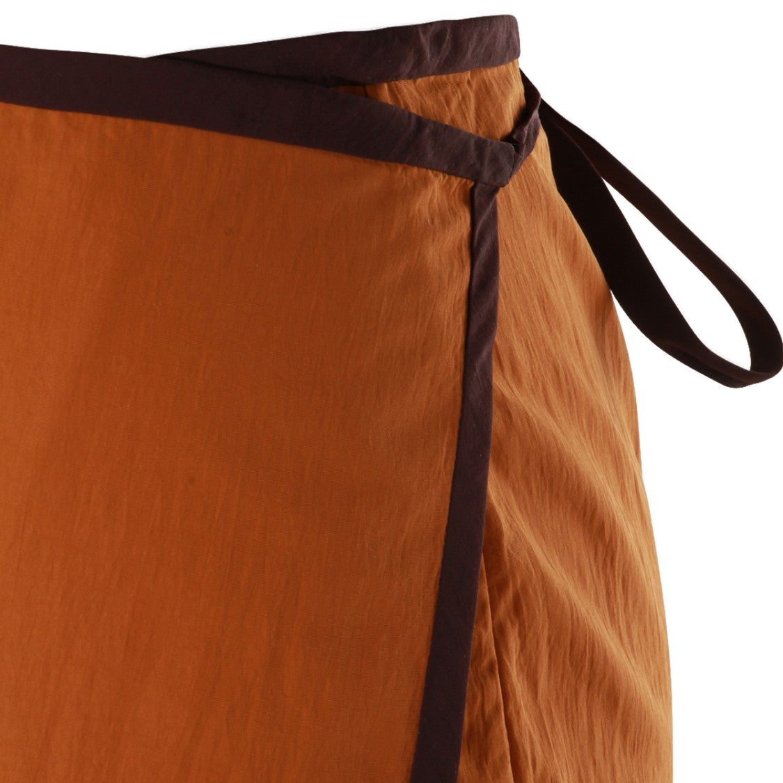 Saint Laurent Color-Block Wrap Midi Skirt With Tie Closure