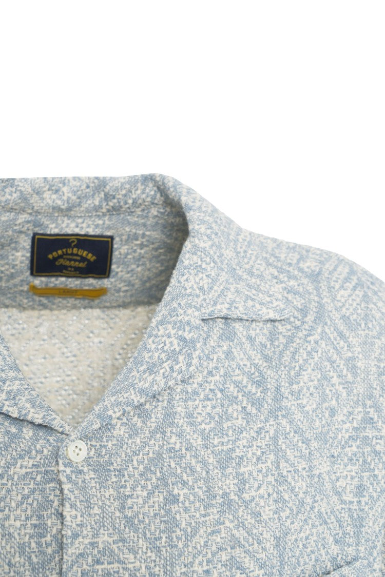 Portuguese Jacquard Shirt With Notched Lapels