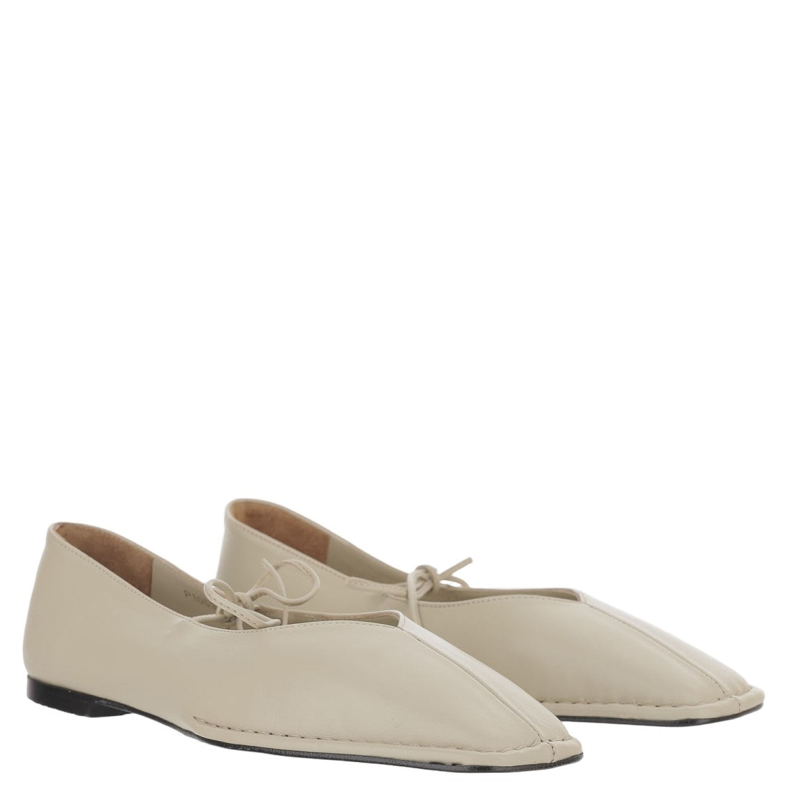 Alohas Leather Ballerina Flats With Square Toe