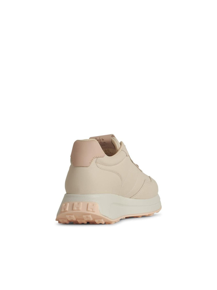 Hogan H641' Beige Leather Sneakers