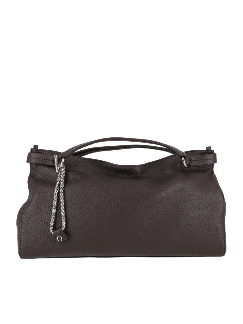 Claudio Orciani Virgo M Soft Pebbled Leather Handbag