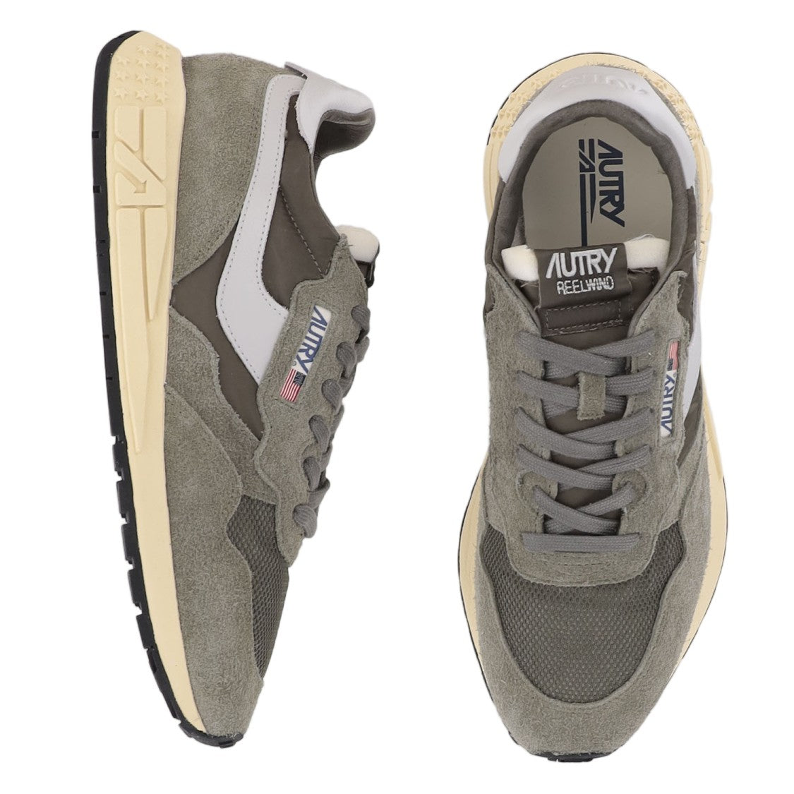 Autry Front Lacing Sneakers With Contrast Padded Heel Tab