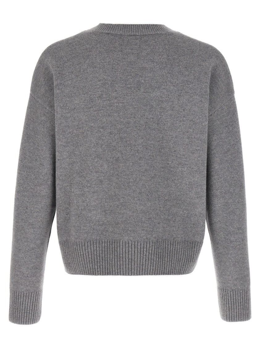 Ami Paris Puff Logo Patch Sweater